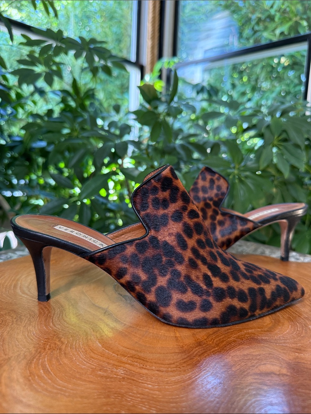 Veronica Beard Pony Hair Pointed Mule 3”